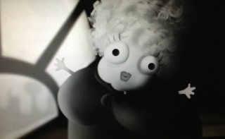 Black white photo fake face - caroline lucy scott free wallpaper