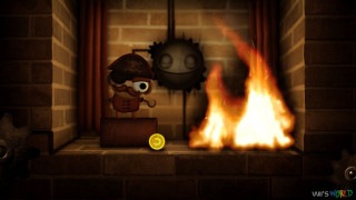 Fireplace stuffed animal clock burning - sots art free wallpaper
