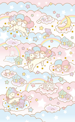 Cartoon unicorn stars clouds rainbow - amano free wallpaper