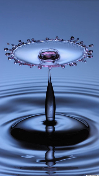 Water drop pink center surface - constant permeke free wallpaper