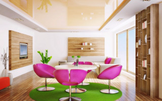 Room table chairs rug bookshelf - the wall free wallpaper