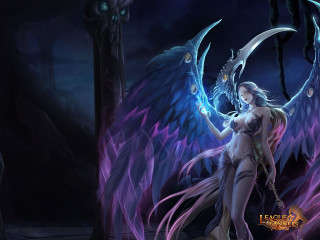 Woman wings sword demon darkroom - fantasy art free wallpaper