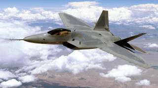 Fighter jet sky clouds mountains - matte finish free wallpaper