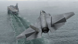 Jet flying large ship ocean - carl eugen keel free wallpaper