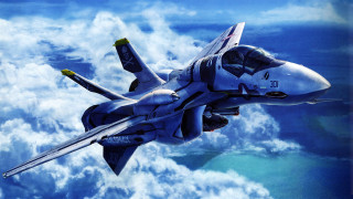 Fighterjet clouds ocean blue sky - white cloud free wallpaper