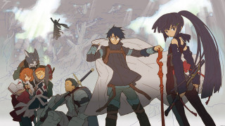 Anime characters mountain sky group - a sky background and a sky background free wallpaper