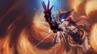 Broken arm fox tail bow - a broken window free wallpaper