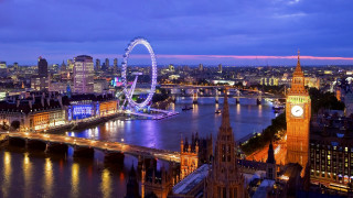 City night ferris wheel bridge 3 - christopher wren free wallpaper
