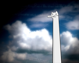 Cartoon giraffe cat neck sky - a cat free wallpaper
