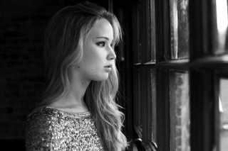 Woman standing window looking outside - a window sill free wallpaper