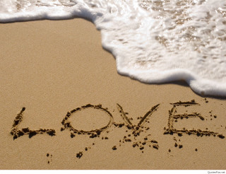 Word written sand beach waves - the sand free wallpaper