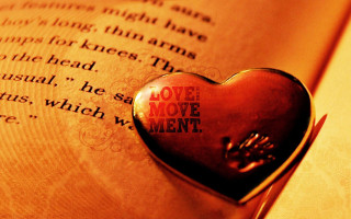 Heart shaped key open book 2 - a heart shape free wallpaper