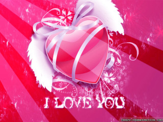 Heart ribbon white heart pink - a white heart free wallpaper