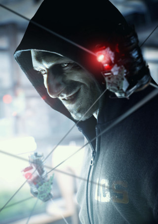 Man hooded jacket bicycle wheel - free cyberpunk wallpaper