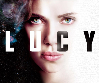 Woman blue eyes space background - letter free wallpaper