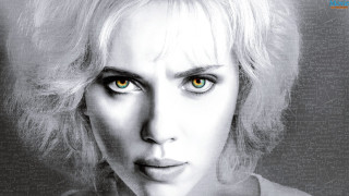 Blonde green eyes black white - green eye free wallpaper
