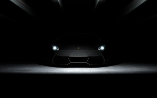 Black sports car dark room 15 - the hood free wallpaper for desktop