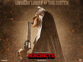 Machete nun gun poster pointing - the movie free wallpaper