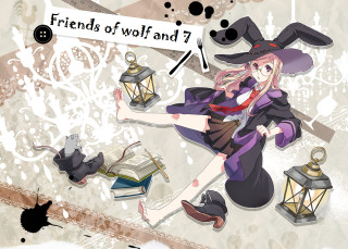 Witch girl books cat lantern - a lantern free wallpaper