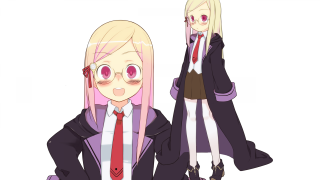 Anime girls blonde hair glasses - the other wearing free wallpaper