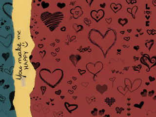 Valentine heart papers torn writing - torn free wallpaper