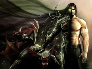 Man demon green face demon - a green face free wallpaper