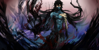 Woman demon body dark forest - neoexpressionism free wallpaper