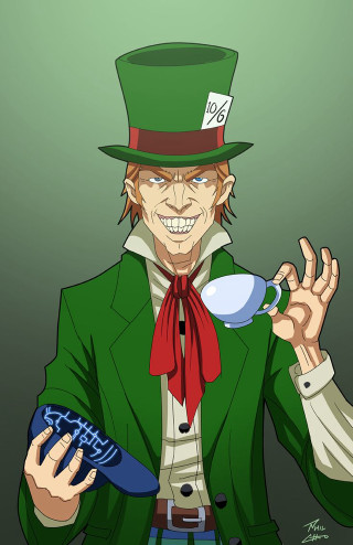 Man green suit hat blue - madhouse free wallpaper