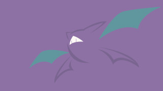 Purple bat white face green - a green tail free wallpaper