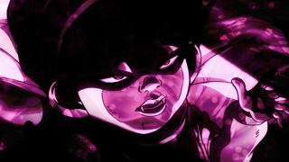 Woman purple background black mask - a black mask free wallpaper