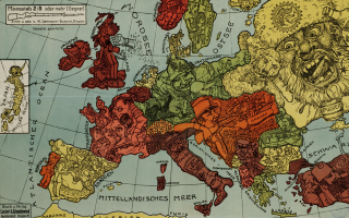 Europe map animals colorful diverse - berlin secession free wallpaper