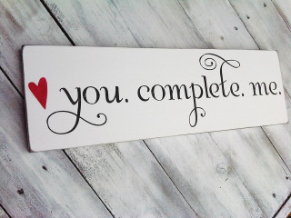 You complete me wooden wall - a cross stitch free wallpaper
