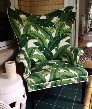 Green white chair plant print - chair free wallpaper