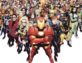 Cartoon group people red yellow - a red helmet free wallpaper