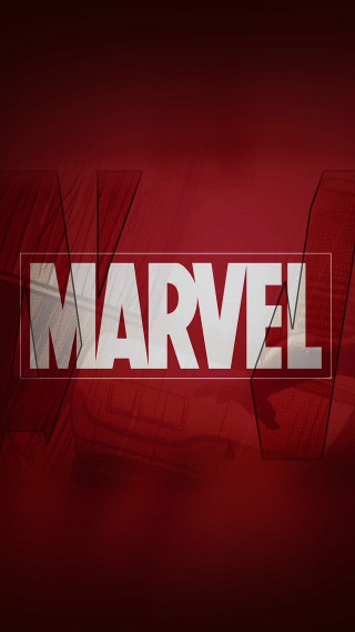 Red background marvel logo white - logo free wallpaper