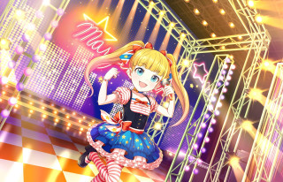 Girl dress dancing stage microphone - stage free wallpaper