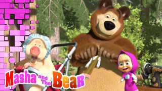 Masha bear cartoon bike girl - a bear free wallpaper