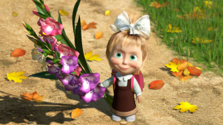 Cartoon girl bouquet flowers dirt 2 - a cartoon girl holding free wallpaper