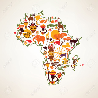 Africa map animals plants stock - black arts movement free wallpaper