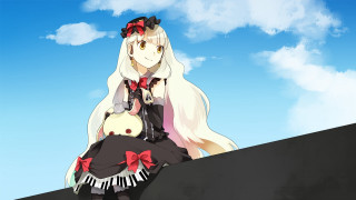 White haired woman bow liege - a ledge free wallpaper
