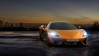 Sports car night parking lot 2 - city free wallpaper