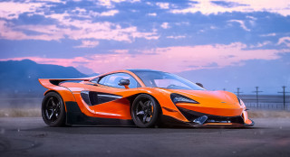 Orange sports car parking lot 9 - nice free wallpaper