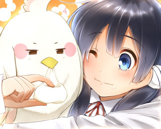 Girl holding stuffed animal cat - stuffed free wallpaper