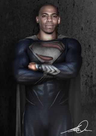 Man superman suit arms crossed - heroic free wallpaper