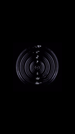 Circular object dark water black - a white circle in the middle free wallpaper