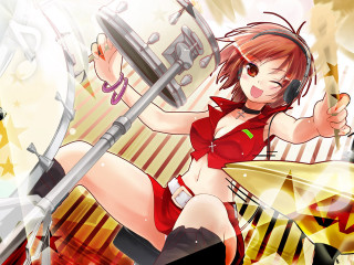 Woman red outfit sword cell - a red outfit holding free wallpaper