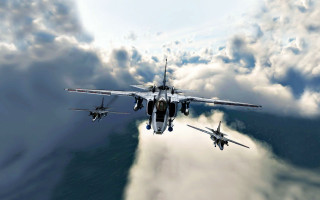 Fighter jets flying water clouds - two fighter jet free wallpaper
