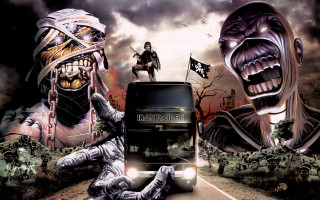 Bus zombie face zombie back - a bus free wallpaper