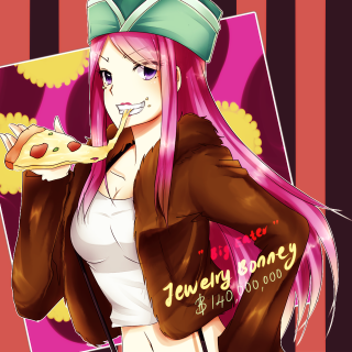 Woman pink hair hat eating - eiichiro oda free wallpaper