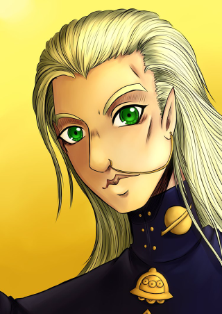 Cartoon woman green eyes black - andor basch free wallpaper